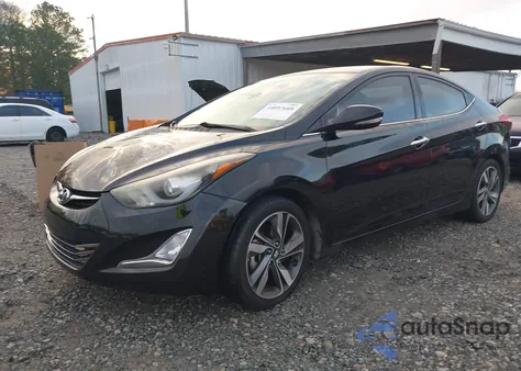 2016 Hyundai Elantra Limited from USA, damaged, VIN KMHDH4AE1GU598027